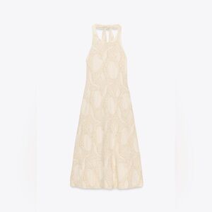 NWT- Zara Women’s Halter Jacquard Dress - S